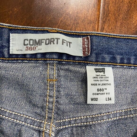 Levi's 560 Vintage Y2K Comfort Loose Fit Denim Blue Jeans Men's Size 32 x 31 - Picture 6 of 10